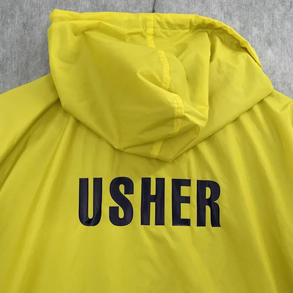 VINTAGE New York Yankees Jacket Adult XL Yellow Usher MLB Windbreaker Lined Mens